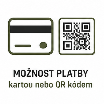 Možnost pohodlné platby pomocí QR kódu nebo platební kartou.